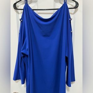 Woman blouse, blue, size 2x